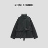 ROMI STUDIO“禅意侘寂”羊毛混纺系带廓形双面呢大衣外套23AWW1103 商品缩略图0