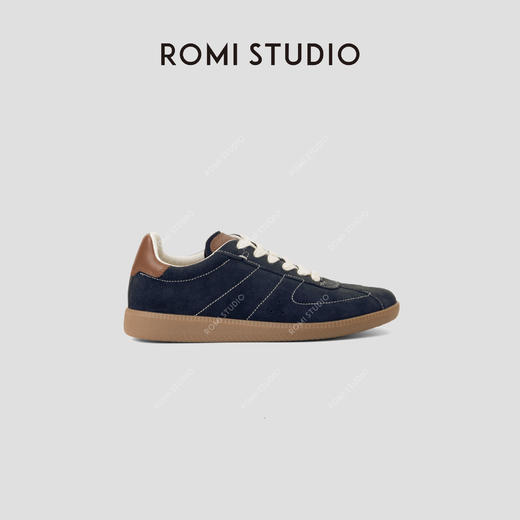 ROMI STUDIO“Chill Vibes”高丝牛反绒撞色拼接牛皮德训鞋24SSS013 商品图0