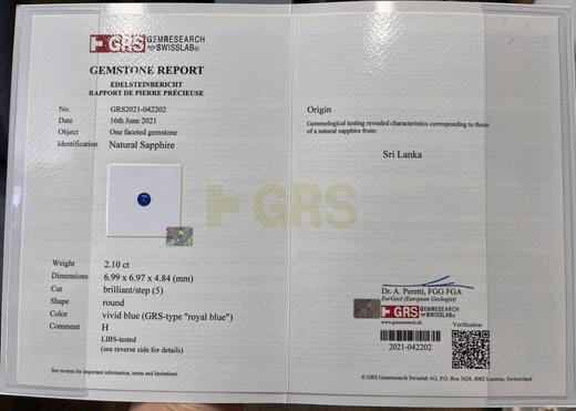 2.10ct 蓝宝石戒指 商品图5