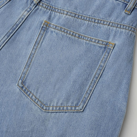 ROMI STUDIO“冰感牛仔”100棉纹理感洗水宽松直筒牛仔裤24SSF134 商品图4