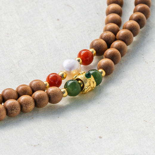 醍醐*原创 时来运转老山檀多宝三圈手串 饰品送礼国庆闪购 商品图2