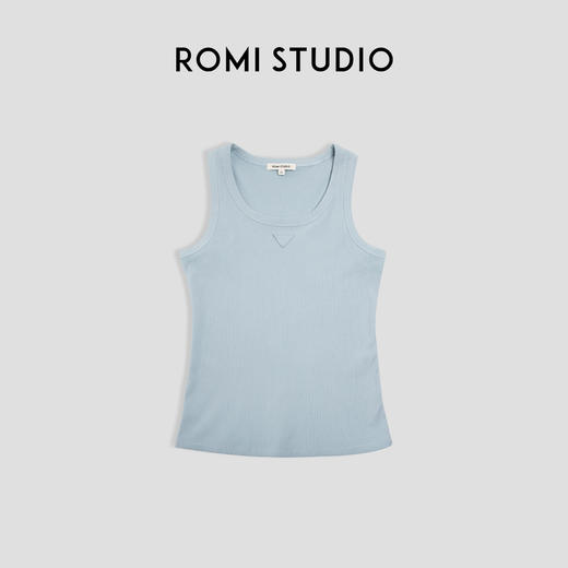 ROMI STUDIO“背心控挚爱”100%棉呼吸透气修身纯色吊带背心T3147 商品图2