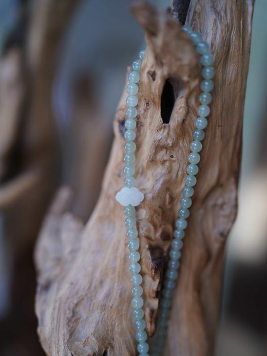 难以复制的国风美学——晴水和田玉珠串！玉质地油润细腻，莹润冰透的果冻质感~整体色调清新淡雅，佩戴复古雅致！细腻温润，清幽洁净， 衬托东方女子的从容与风雅 商品图12