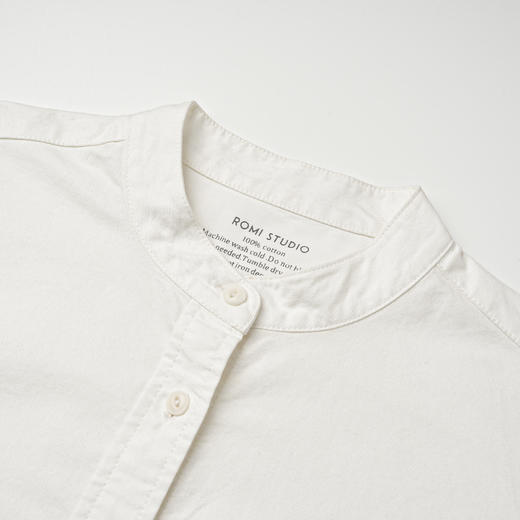 ROMI STUDIO”法式优雅“100%棉宽松休闲立领长袖衬衣 24SST249 商品图4