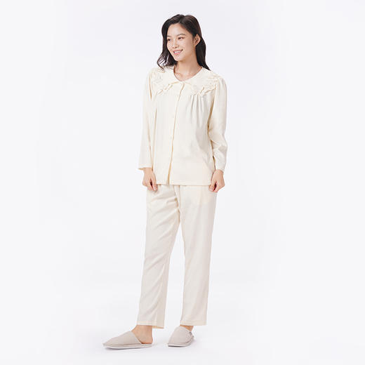 都市丽人睡衣好睡好眠长袖家居服软绵绵1.0薄女士软绵绵长袖长裤LHT1N8 商品图2