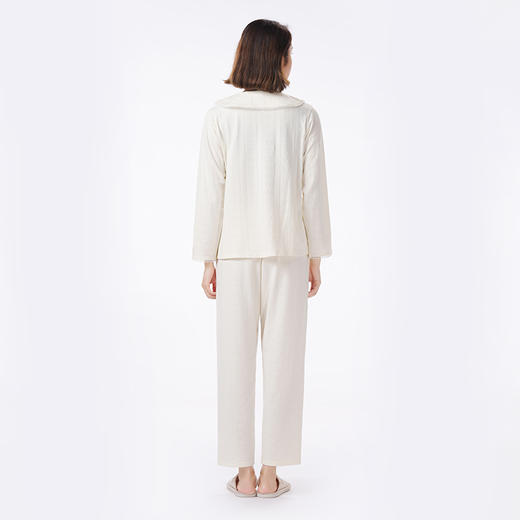都市丽人睡衣生活家居长袖家居服针织提花薄女士棉质套装LHT1M8 商品图4