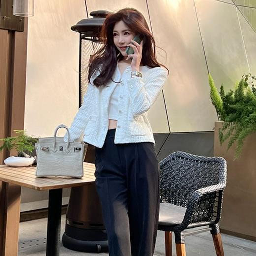 ROMI STUDIO腔调穿搭春季新品法式高定编制香香休闲长袖外套W3160 商品图1