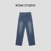 ROMI STUDIO”丹宁羽 绒裤“高腰复古土耳其弹力加绒牛仔裤23AWN770 商品缩略图0