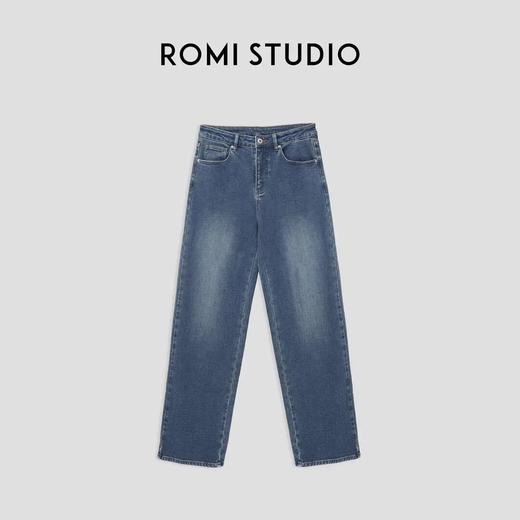 ROMI STUDIO”丹宁羽 绒裤“高腰复古土耳其弹力加绒牛仔裤23AWN770 商品图0