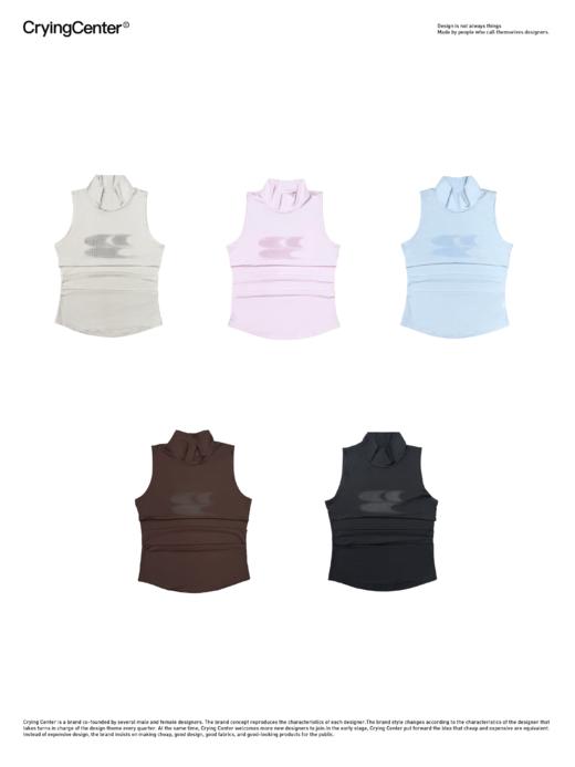 CryingCenter 高领凉感冰皮面料无袖上衣背心 哭喊中心 商品图4