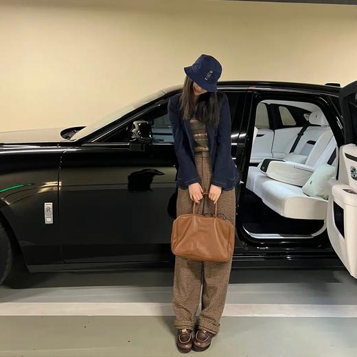 ROMI STUDIO”美式复古”100%斜纹棉小熊刺绣藏蓝色渔夫帽 23AWS096 商品图4