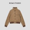 ROMI STUDIO“old money”精纺羊毛短款立领格纹夹克外套23AWW529 商品缩略图0