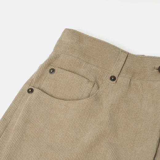 ROMI STUDIO“秋冬美拉德”腔调穿搭高腰卡其灰灯芯绒西裤 23AWK297 商品图2