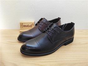 豪行夏季新款12274209真皮打孔商务休闲男鞋凉鞋皮鞋