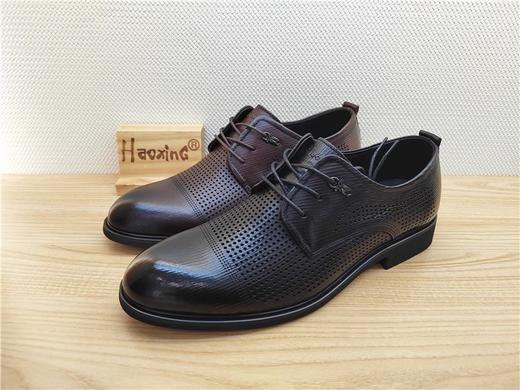 豪行夏季新款12274209真皮打孔商务休闲男鞋凉鞋皮鞋 商品图0