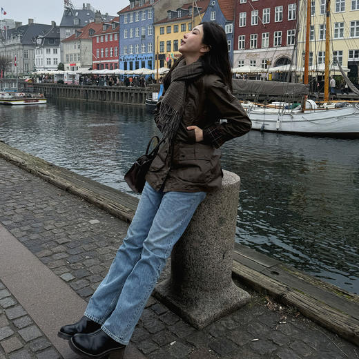 ROMI STUDIO“美式复古”莱赛尔棉混纺砂洗肌理感外套24AWW006 商品图3