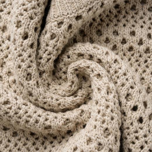 ROMI STUDIO“纵横交织”5s亚麻棉混纺桂花针挑孔针织背心24SSM1008 商品图3