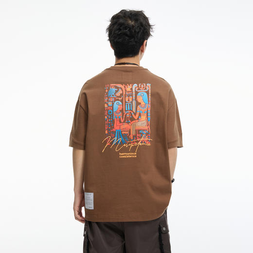 鬼洗24AW石器时代恩哈底纳3D印绣花休闲短袖T恤 A840008 商品图0