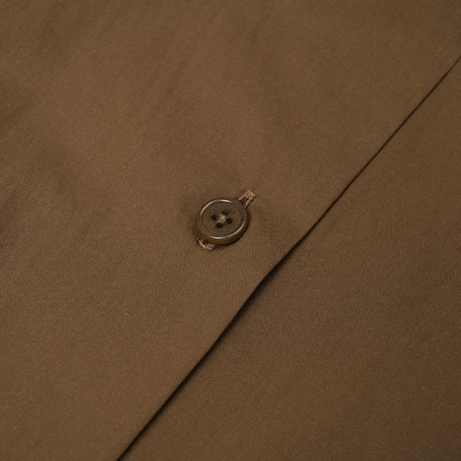 ROMI STUDIO“松弛高知”高密棉龟背感摩卡棕百搭长袖衬衣 23AWT377 商品图1