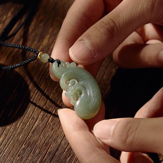 （一物一证）龙凤呈祥·同心龙凤玉佩，新疆青白玉同芯料，新中式古风设计，情深又风雅【5-7天发货】【G】 商品图5