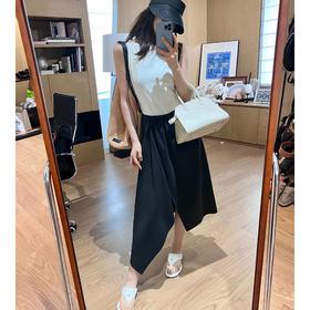 ROMI STUDIO”简约优雅“天丝棉不规则开叉松紧围裹式长款半裙Q3852