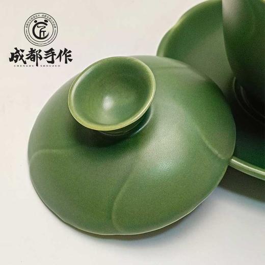 【彭州白瓷￭海棠盖碗一碗四杯茶具】成都手作功夫茶具 高档家用送礼白瓷泡茶碗【四川非物质文化】【大师匠作】 商品图5