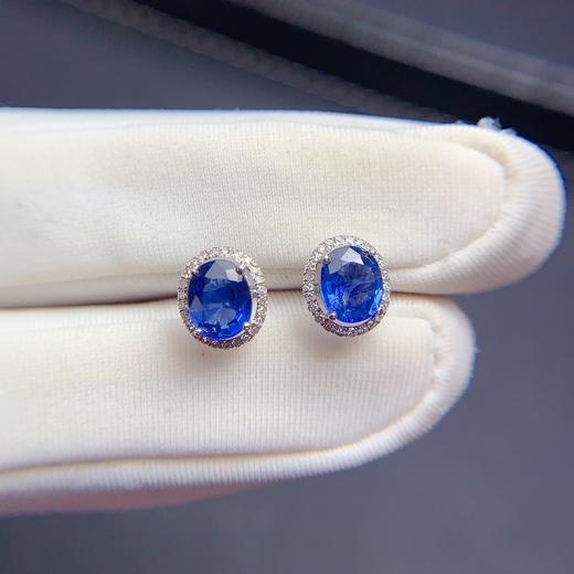 1.51ct 1.22g 蓝宝石耳钉 商品图5