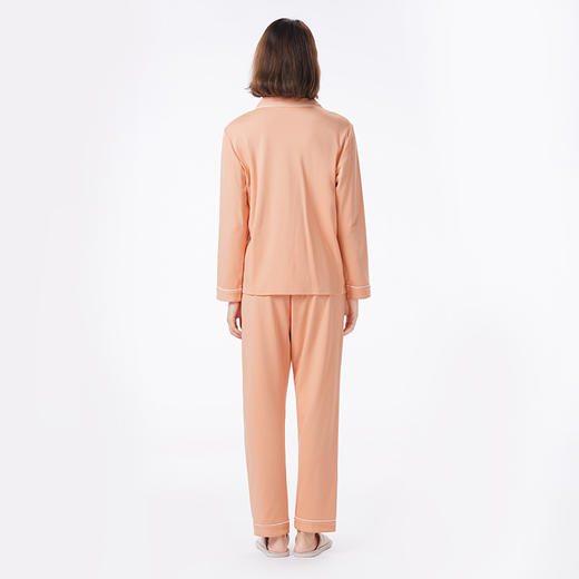 都市丽人睡衣亲情蜜语长袖家居服暖感无尘棉薄女士棉质套装LHT0B2 商品图3