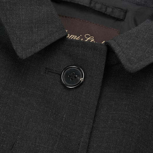 ROMI STUDIO“棕标系列”进口羊毛亚麻混纺廓形腰带风衣23AWW145 商品图1