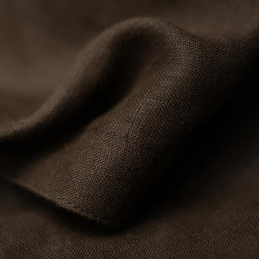 ROMI STUDIO“法式优雅"100%亚麻绑带不对称围裹式乌木色半裙Q4016 商品图1