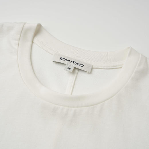 ROMI STUDIO“Cozy Design”羊 毛莫代尔新疆棉混纺短袖T恤24SST219 商品图5