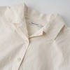 ROMI STUDIO“舒然夏韵”100%匹马棉纸皱感龟背五分袖衬衣 24SST875 商品缩略图1