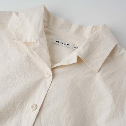ROMI STUDIO“舒然夏韵”100%匹马棉纸皱感龟背五分袖衬衣 24SST875 商品图1