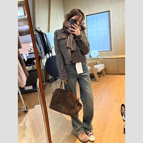 ROMI STUDIO“格雷高智”50%羊毛肌理短款翻领长袖休闲外套23AWW461