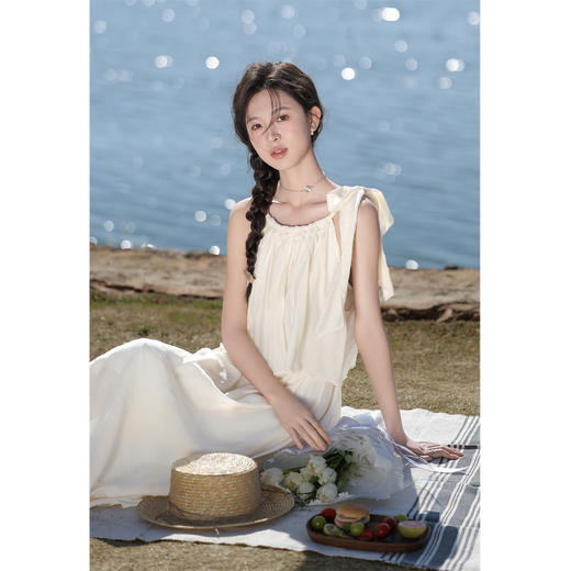 鹿向南 小个子《晨曦之光》法式温柔气质夏针织衫DC00276-1 商品图3