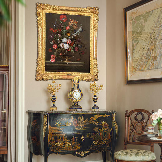 独角鹿西洋古董1657年代法国画家Jacques Samuel Bernard签名创作「繁花」主题静物油画 商品图2