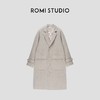 ROMI STUDIO“old money”人字纹羊毛间棉马甲燕麦大衣外套23AWW870 商品缩略图0