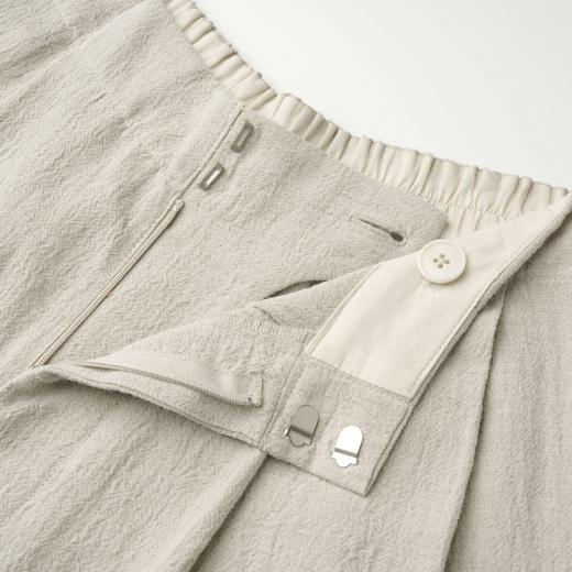 ROMI STUDIO “中式美学” 亚麻混纺微皱肌理感直筒休闲裤24SSK598 商品图2