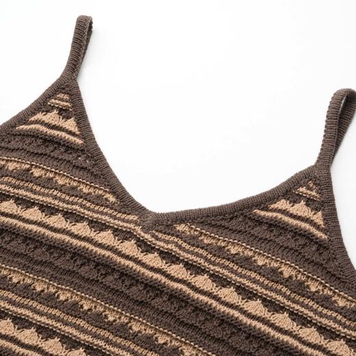 ROMI STUDIO“复古美学”5s100%棉带子纱令士拨花针织背心 24SSM972 商品图4