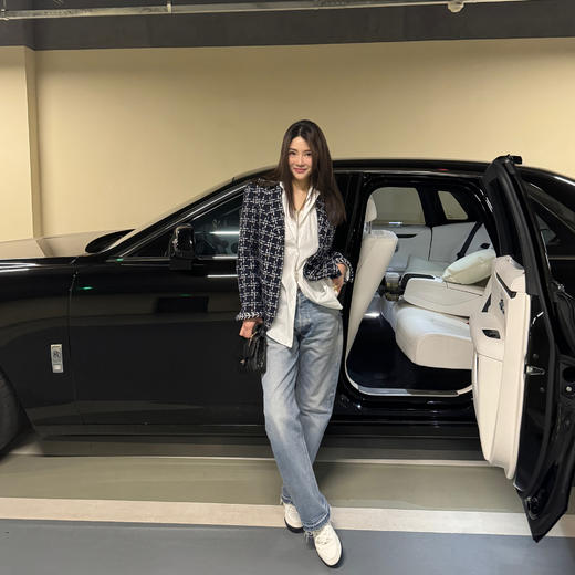 ROMI STUDIO【luxy系列】百搭休闲高腰直筒毛边蓝色牛仔裤N3323 商品图2