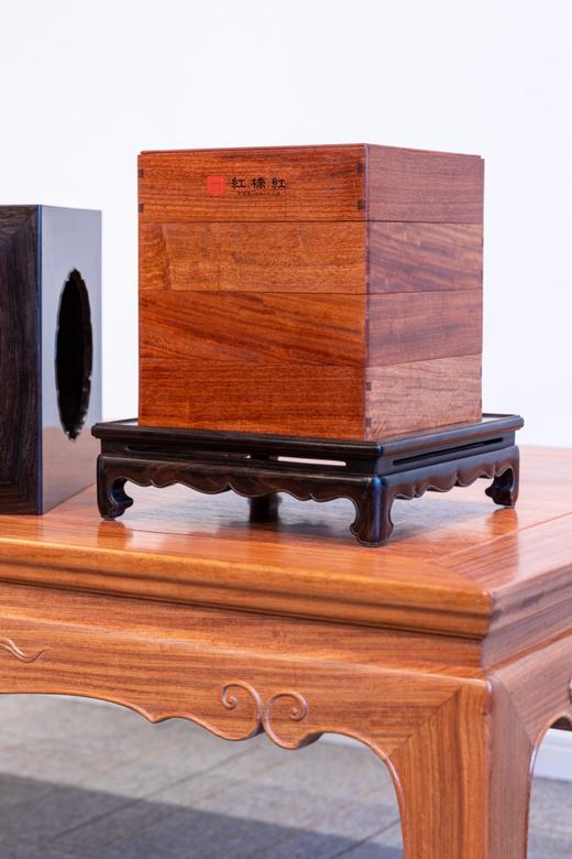 红桥红  家具严选  缅甸花梨（大果紫檀）【紫光檀x缅花水月洞天茶盒】 商品图5