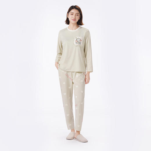 都市丽人睡衣超值精选长袖家居服26支TC65/35单面薄女士棉质套装LHT2J6 商品图1