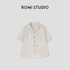 ROMI STUDIO“游弋自然”120G100%雨露麻砂洗洗水肌理衬衣24SST1056 商品缩略图0