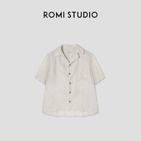ROMI STUDIO“游弋自然”120G100%雨露麻砂洗洗水肌理衬衣24SST1056