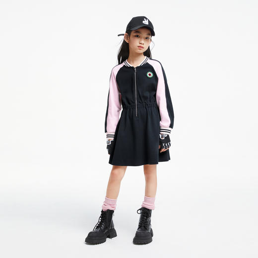 【5A级抗菌】女童轻运动风连衣裙新款安奈儿童装实体店同款AG433586 商品图3