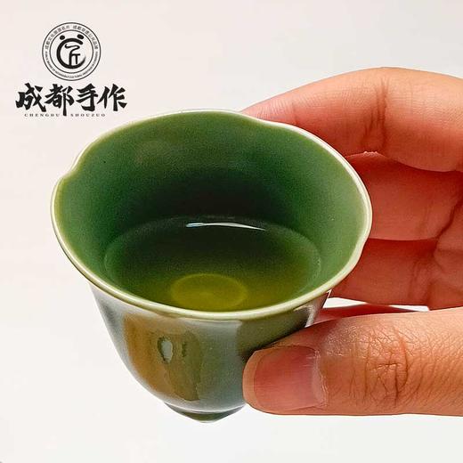 【彭州白瓷￭海棠盖碗一碗四杯茶具】成都手作功夫茶具 高档家用送礼白瓷泡茶碗【四川非物质文化】【大师匠作】 商品图7