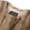 ROMI STUDIO抽刀工艺”中古帕斯条圆领斜排层次感本色皮草23AWW212 商品缩略图3