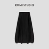 ROMI STUDIO“法式优雅” 复古简约高腰修身茧型鱼尾黑色半裙 Q3543 商品缩略图4