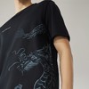 柒牌短袖T恤男2025夏季新款时尚青年休闲百搭黑色龙纹圆领薄上衣	128T71610 商品缩略图2