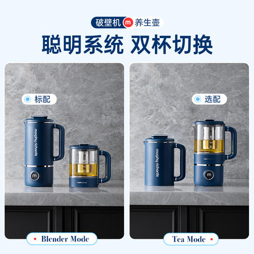 杞冠臻选 | 摩飞 破壁豆浆机 600ML 轻奢蓝 椰奶白 英伦红  MR8200 商品图4